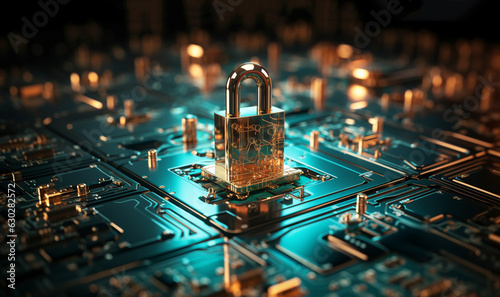 Cybersecurity and privacy concepts to protect data. Lock icon and internet network security technology. protecting personal data on smartphone, virtual screen interfaces. cyber security. lock concept