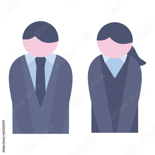 お辞儀をする会社員