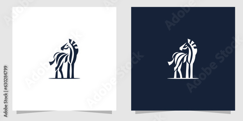zebra logo design vector