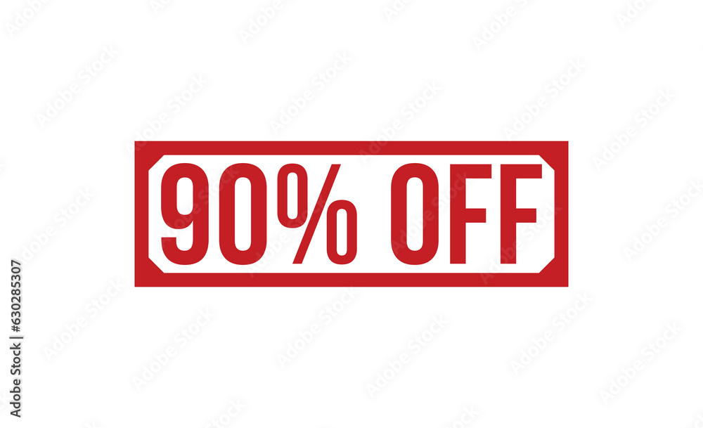 90% Off rubber stamp vector illustration on white background. 90% Off rubber stamp. 90% Off rubber stamp vector illustration on white background. 90% Off rubber stamp.