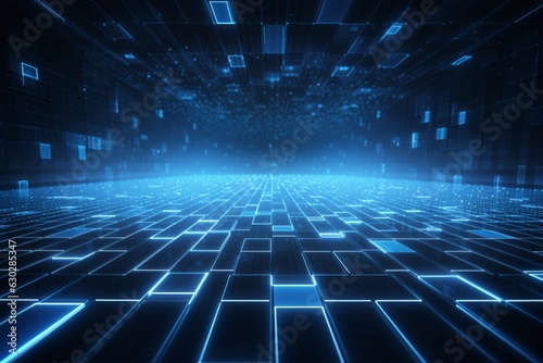 Obraz na płótnie futuristic digital 3d digital background generative ai w salonie