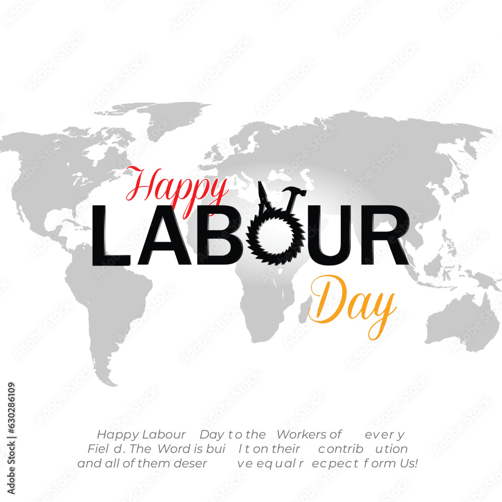 International workers beautiful Labor Day template design poster background, May Day