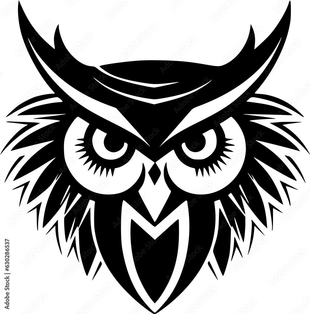 Owl | Minimalist and Simple Silhouette - Vector illustration