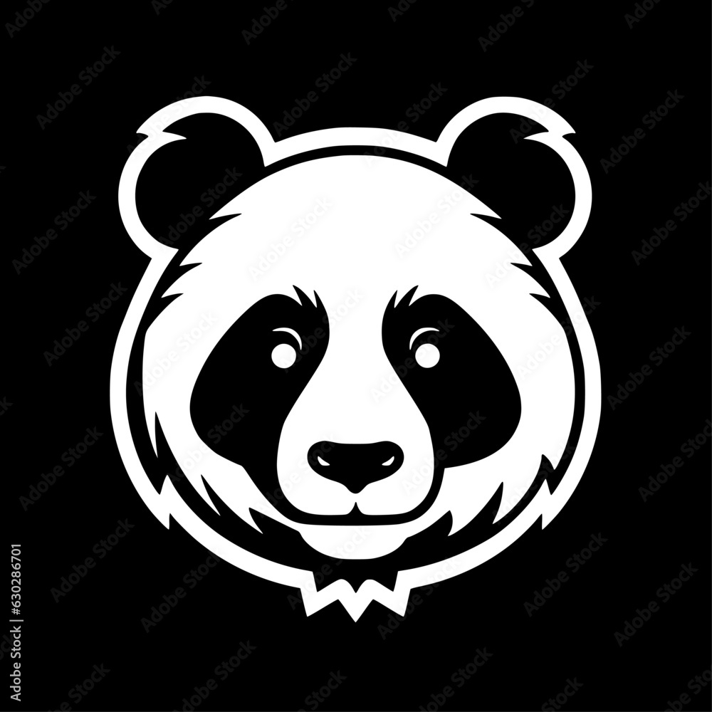 Panda | Black and White Vector illustration