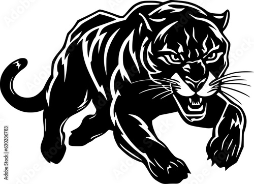 Panther - Minimalist and Flat Logo - Vector illustration