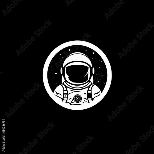 Astronaut | Black and White Vector illustration