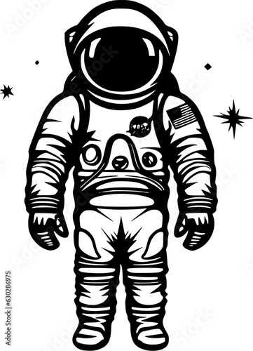 Astronaut | Minimalist and Simple Silhouette - Vector illustration