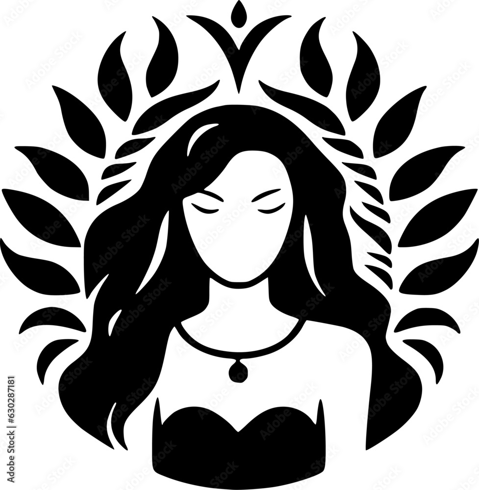 Boho - Black and White Isolated Icon - Vector illustration Boho - Black and White Isolated Icon - Vector illustration