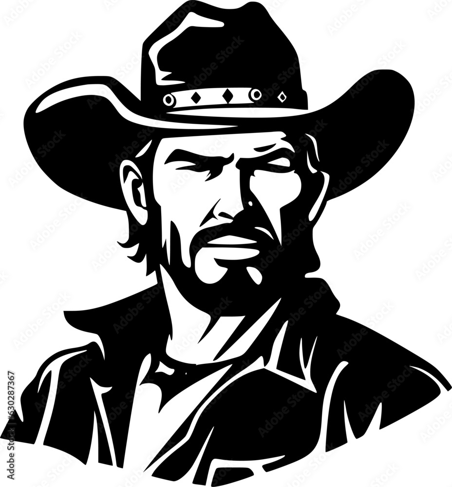 Cowboy | Minimalist and Simple Silhouette - Vector illustration Cowboy | Minimalist and Simple Silhouette - Vector illustration