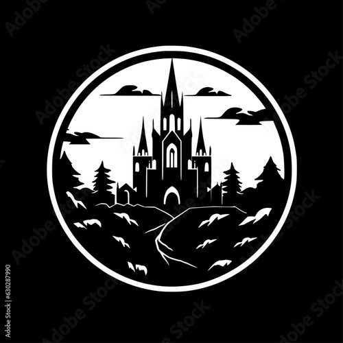 Gothic - Black and White Isolated Icon - Vector illustration