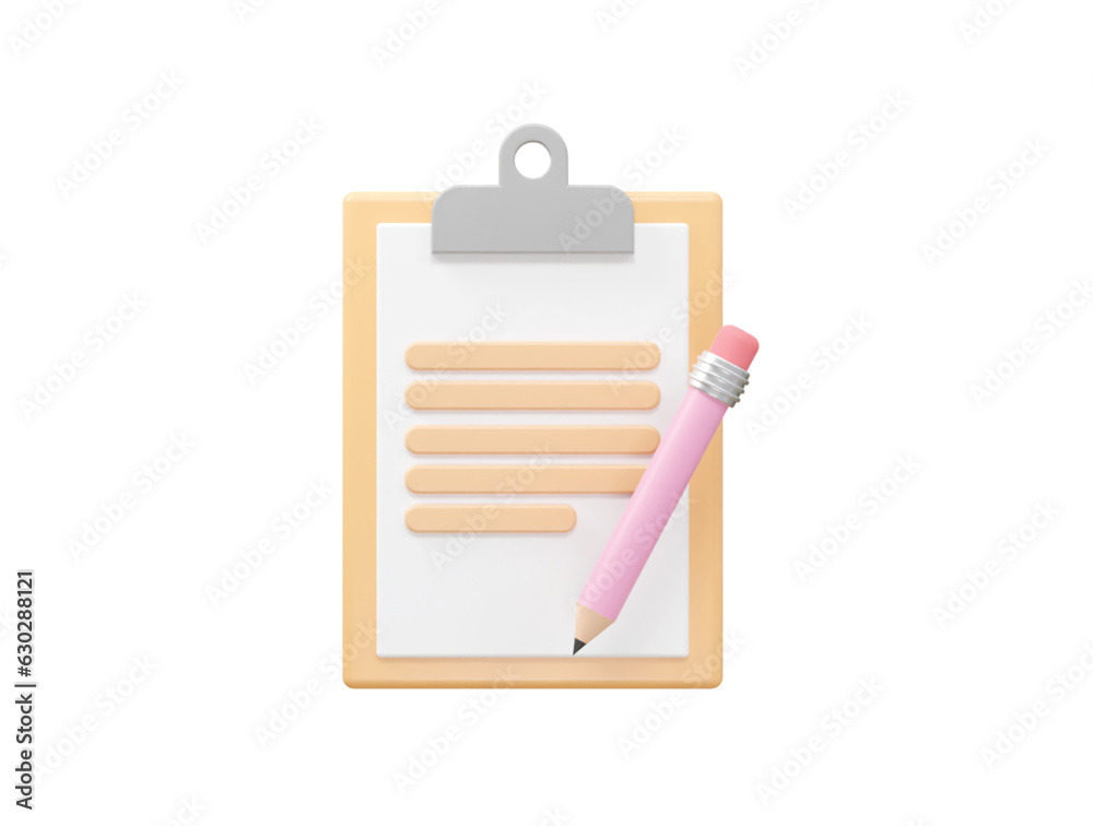 Clipboard icon 3d rendering vector illustration Clipboard icon 3d rendering vector illustration
