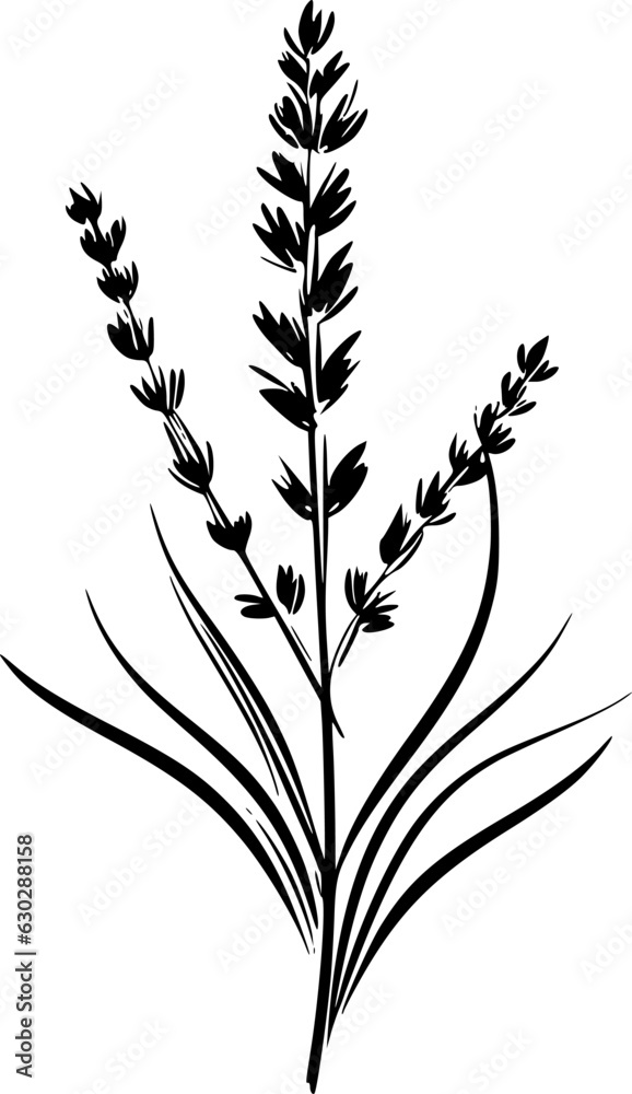 Lavender - Minimalist and Flat Logo - Vector illustration