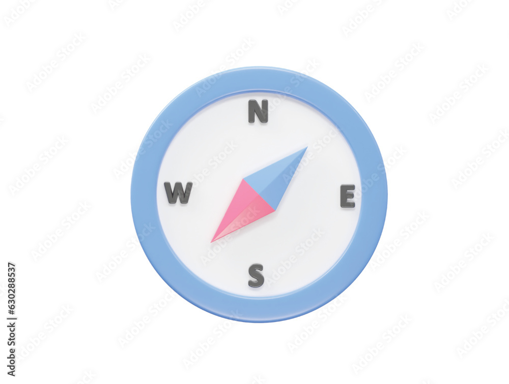 Compass icon vector 3d rendering transparent Compass icon vector 3d rendering transparent