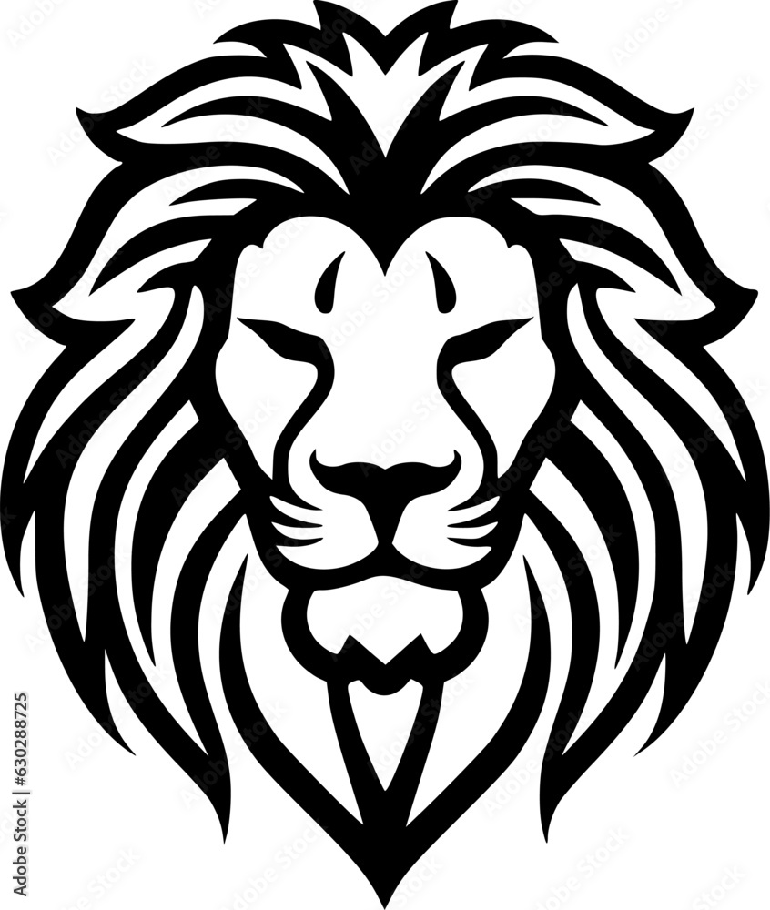Fototapeta premium Lion | Minimalist and Simple Silhouette - Vector illustration