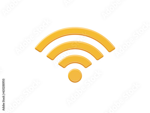 Wifi icon vector 3d rendering illustration