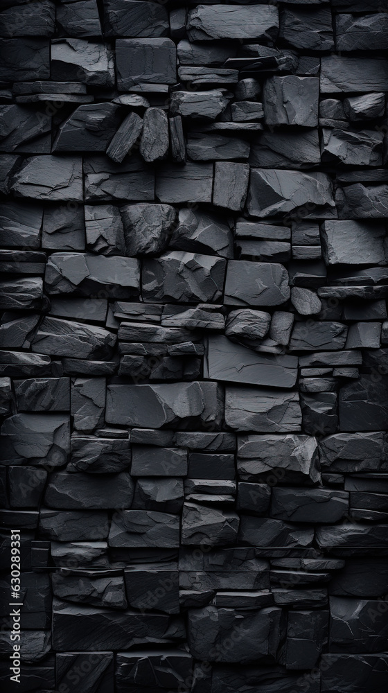 Black stone wall texture background Black stone wall texture background