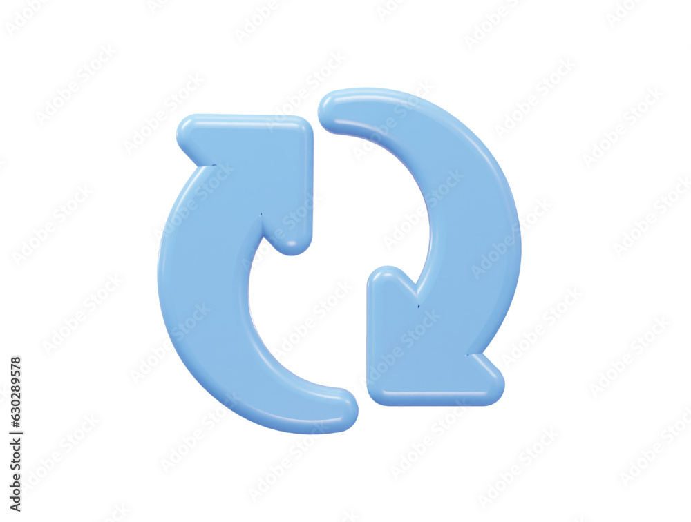 Refresh icon 3d rendering vector element Refresh icon 3d rendering vector element