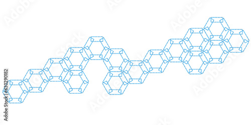 Modern futuristic geometric shapes pattern design background with hexagons