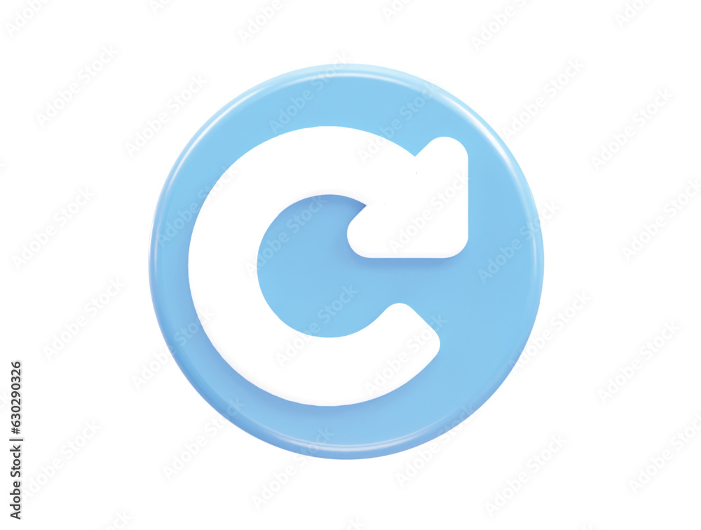 Refresh icon 3d rendering vector element Refresh icon 3d rendering vector element