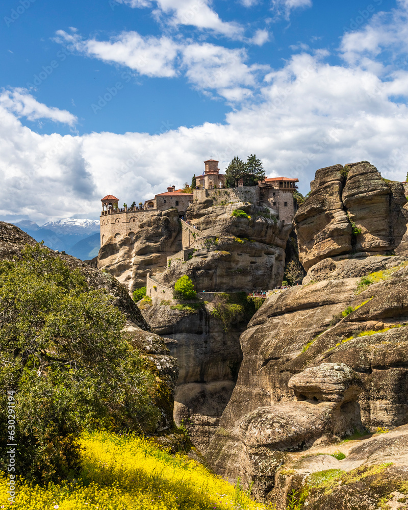 View of the Monastery of Varlaam, .Meteora, Trikala, Thessaly, Greece. View of the Monastery of Varlaam, .Meteora, Trikala, Thessaly, Greece.