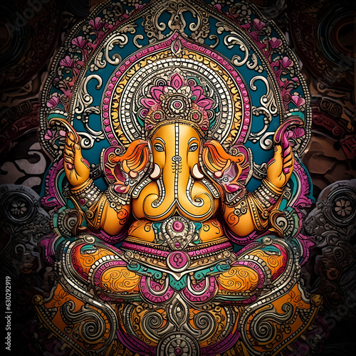 Divine Creation: AI-Generated Exquisite Ganesh Sculpture