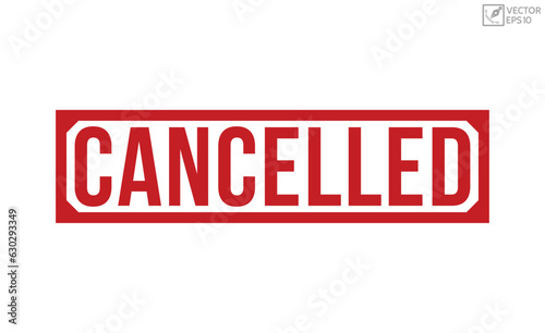 Canceled rubber stamp vector illustration on white background. Canceled rubber stamp