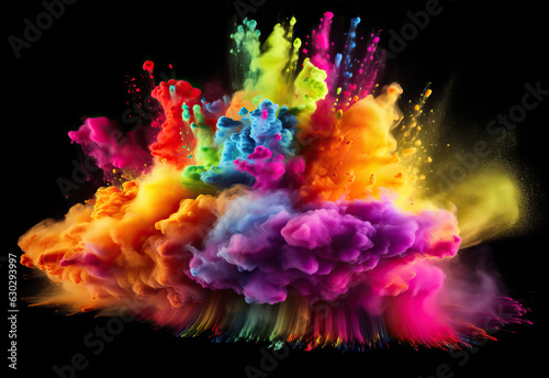 Colorful dust swirls: artistic abstract background