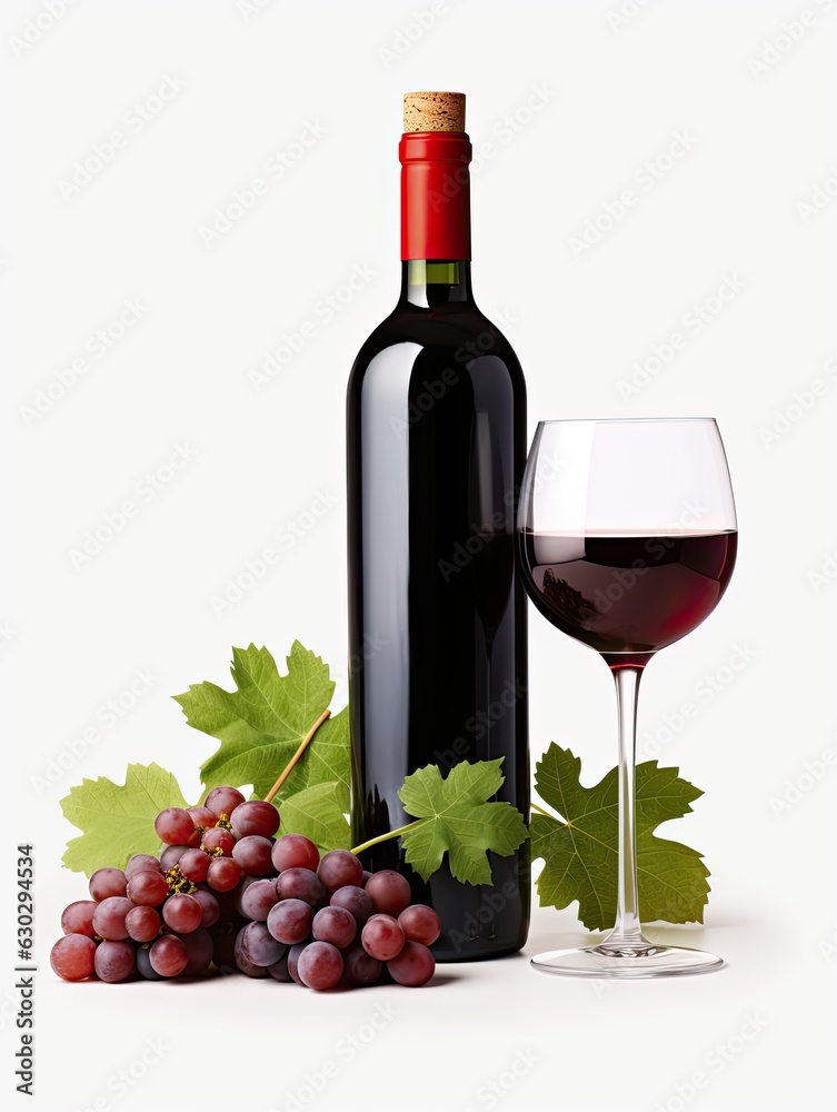 red wine and grapes