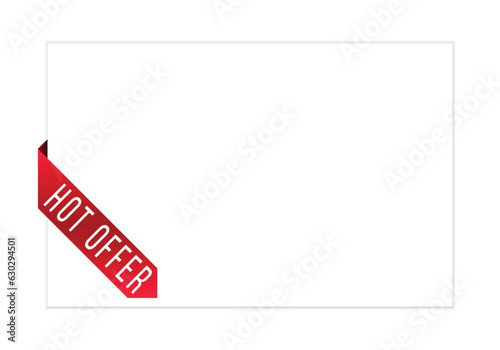 Hot offer banner design Vector illustration.