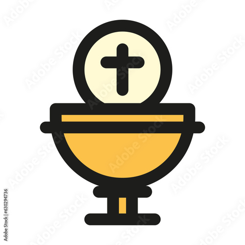Chalice icon. Christian communion symbol