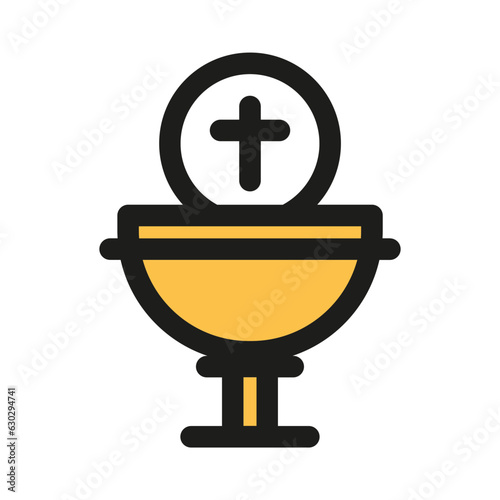 Chalice icon. Christian communion symbol