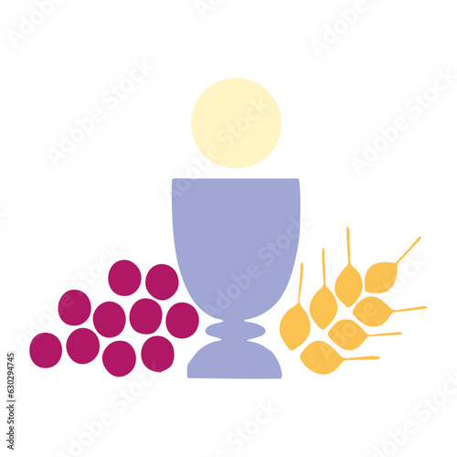 Chalice icon. Christian communion symbol