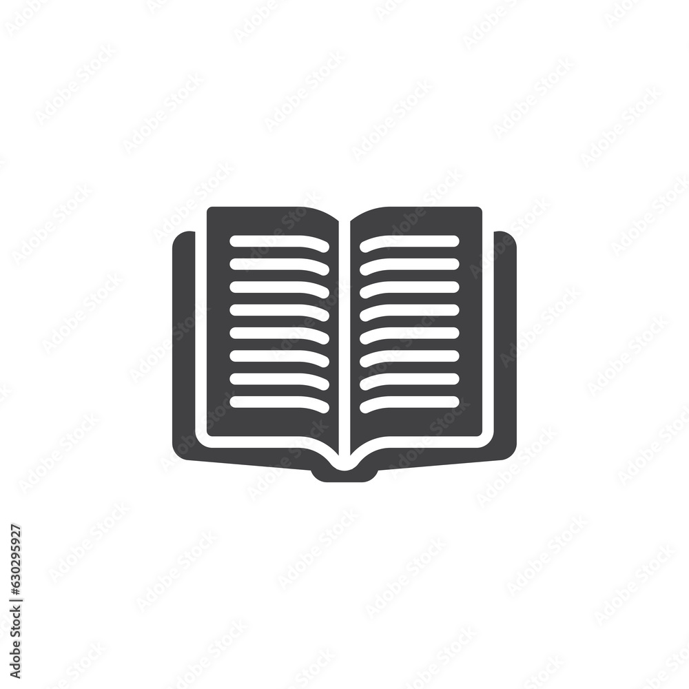 Reading book vector icon Reading book vector icon