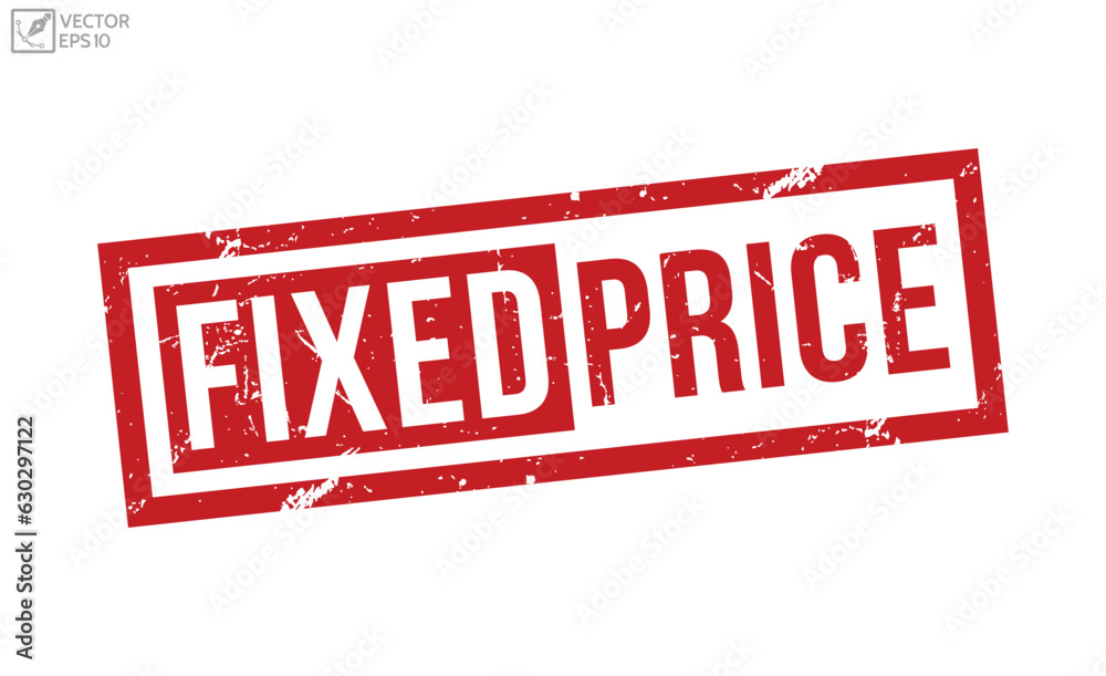 Fixed Price stamp red rubber stamp on white background. Fixed Price stamp red rubber stamp on white background.