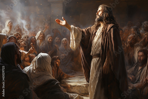 Fotografia moment when Jesus raises Lazarus from the dead, representing the hope of resurre