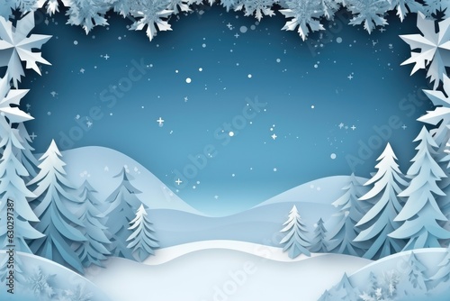 Christmas blue background