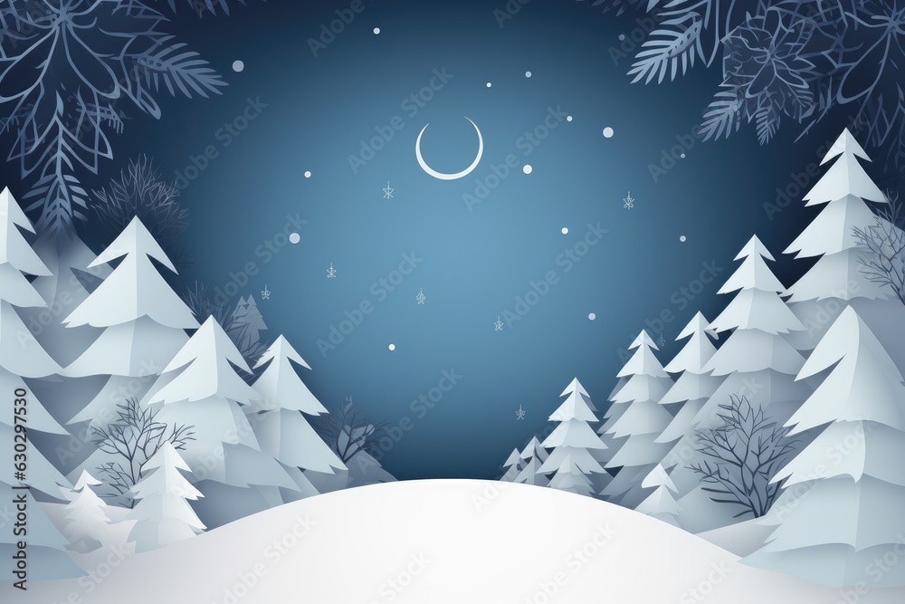 Christmas blue background