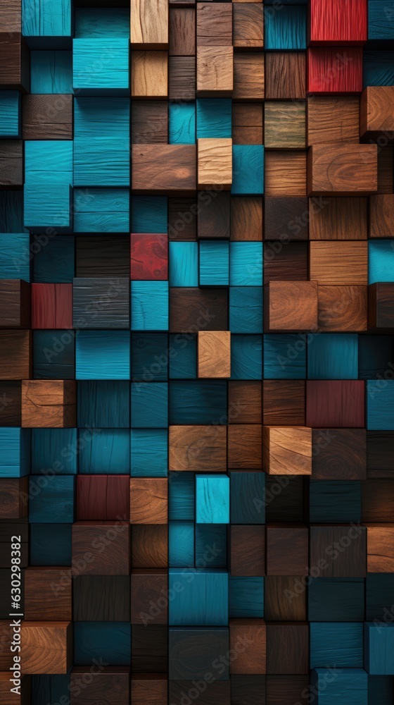 A close up of a wall made of wooden blocks. Digital image. A close up of a wall made of wooden blocks. Digital image.