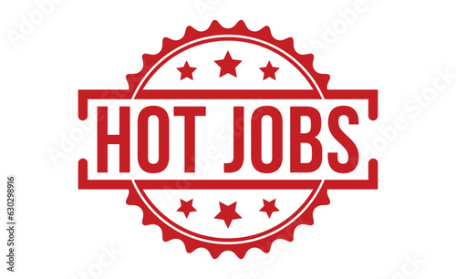 Hot Jobs stamp red rubber stamp on white background. Hot Jobs stamp sign. Hot Jobs stamp.
