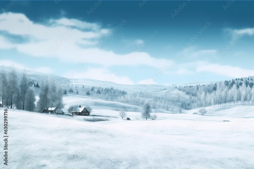 wintery scenery with snow. Generative AI wintery scenery with snow. Generative AI