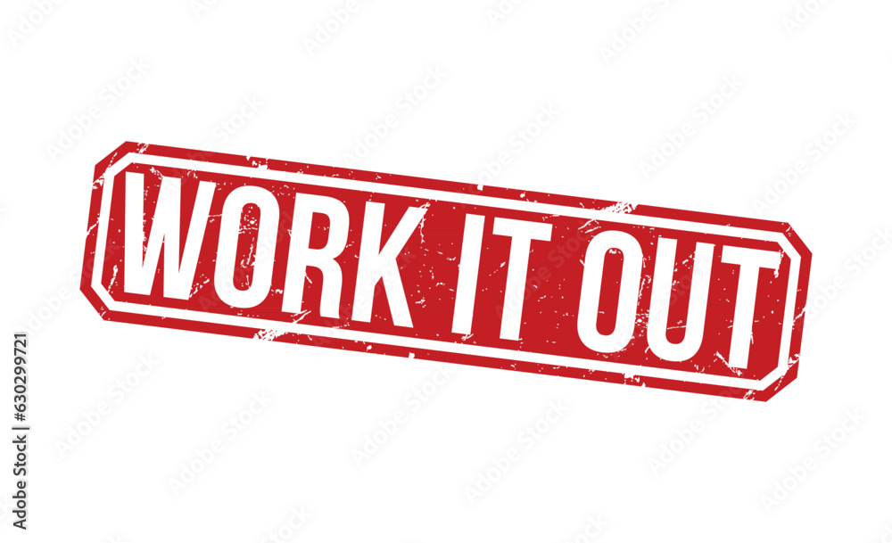 WORK IT OUT Red Rubber Stamp vector design. WORK IT OUT Red Rubber Stamp vector design.
