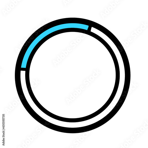 blue white circle download ring