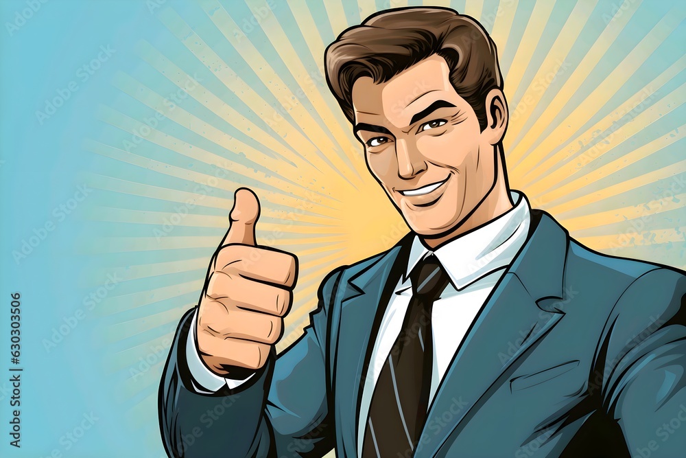 Fotografie Thumbs Up Businessman