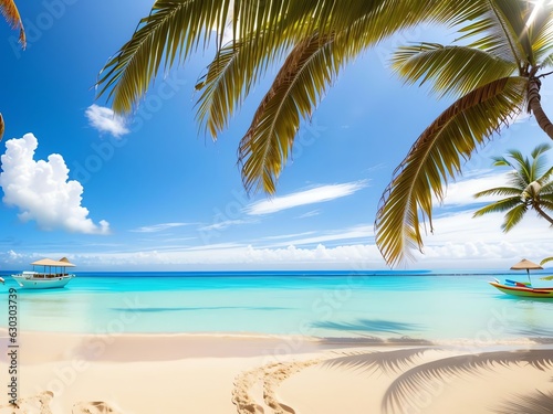 beach with palm trees © GregorMeier