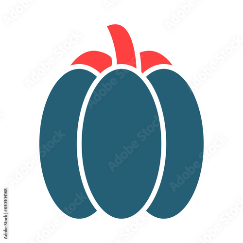 Capsicum Glyph Two Color Icon Design