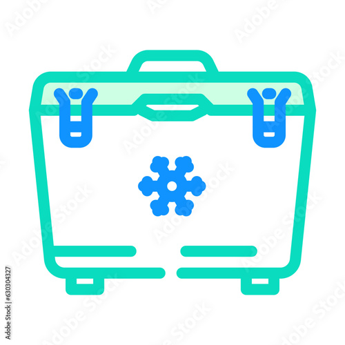 cooler glamping color icon vector. cooler glamping sign. isolated symbol illustration