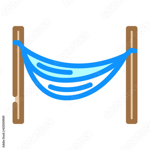 camping hammock glamping color icon vector. camping hammock glamping sign. isolated symbol illustration