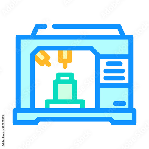 machining center manufacturing engineer color icon vector. machining center manufacturing engineer sign. isolated symbol illustration