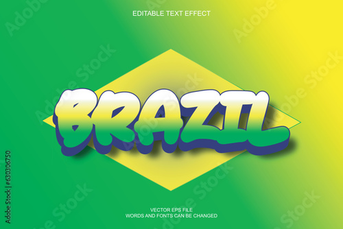 brazil day text effect