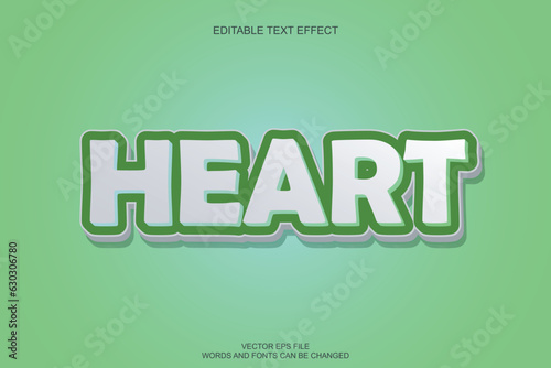 heart vector text effect